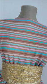 Latina Spandex -Dungi Bej/Turcoaz/Roz STO1027